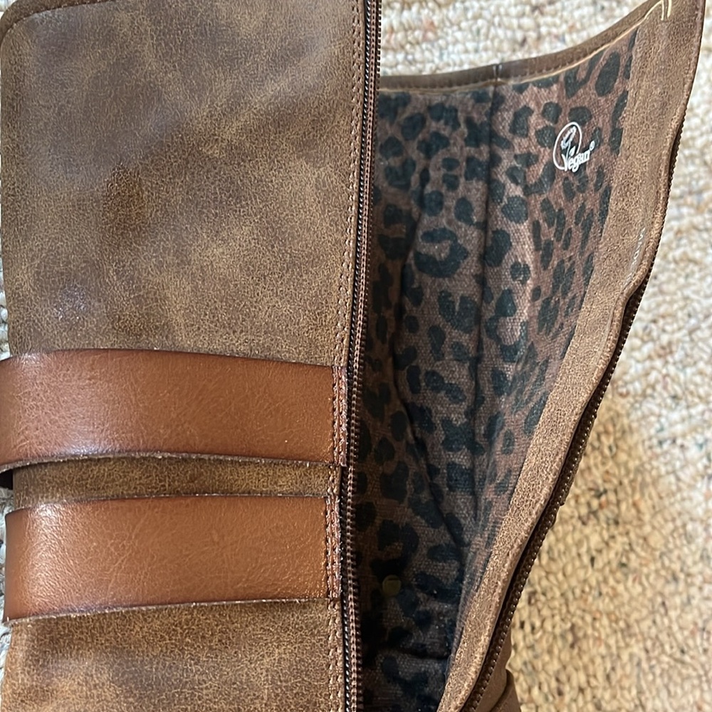 Brown Leather Women's Boots - Picture 3 of 4
